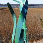 Blue Greens Sparkles Abstract Sculpture